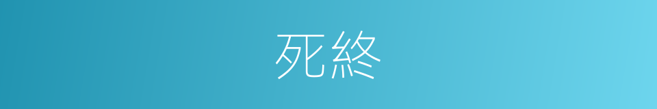 死終的意思