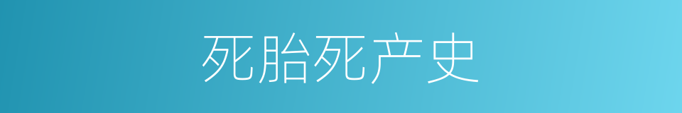 死胎死产史的同义词