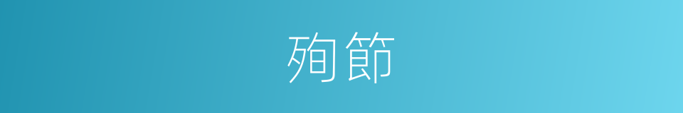 殉節的意思