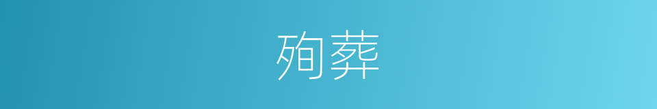 殉葬的意思