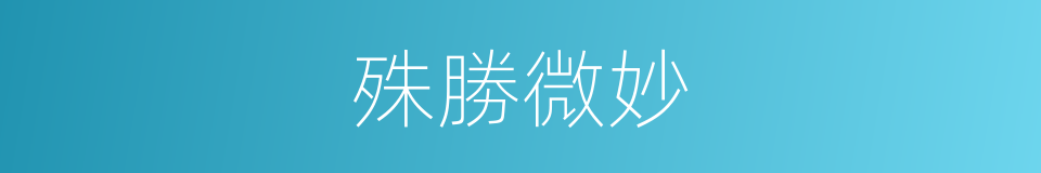 殊勝微妙的同義詞