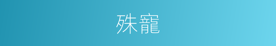 殊寵的意思