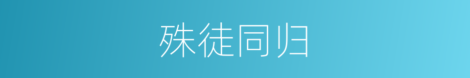殊徒同归的同义词