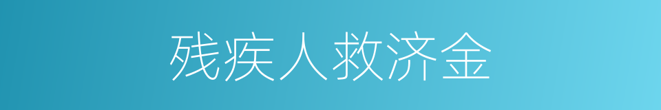 残疾人救济金的同义词