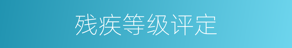 残疾等级评定的同义词