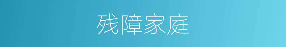 残障家庭的同义词