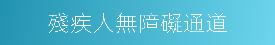 殘疾人無障礙通道的同義詞