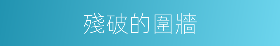 殘破的圍牆的同義詞