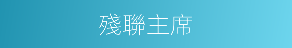 殘聯主席的同義詞