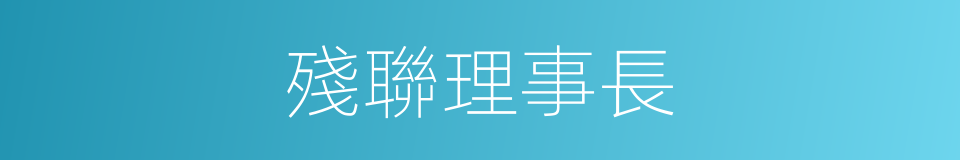 殘聯理事長的同義詞