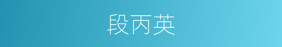 段丙英的同义词