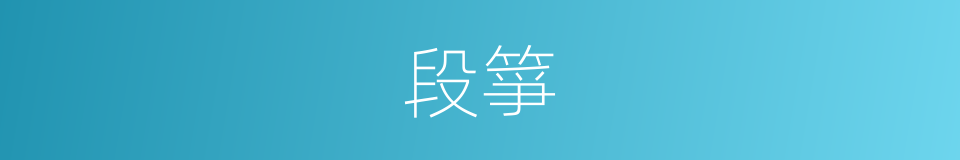 段箏的同義詞