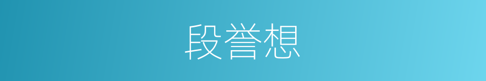 段誉想的同义词