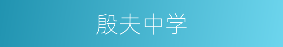 殷夫中学的同义词