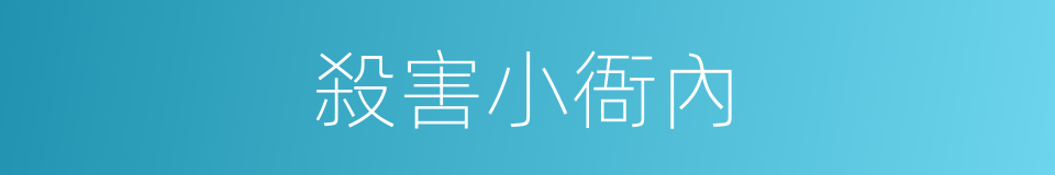 殺害小衙內的同義詞