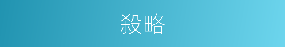 殺略的意思
