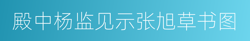 殿中杨监见示张旭草书图的同义词