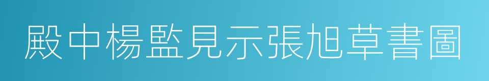 殿中楊監見示張旭草書圖的同義詞