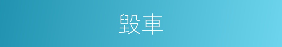 毀車的意思