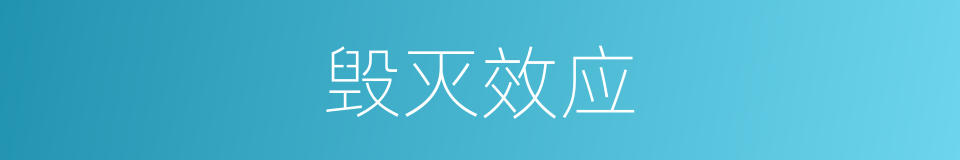 毁灭效应的同义词