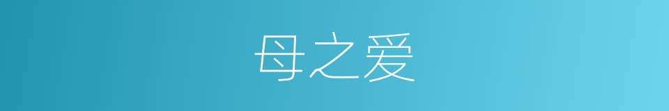 母之爱的同义词