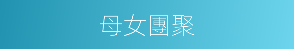 母女團聚的同義詞