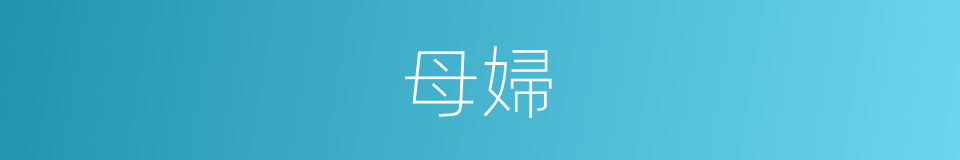 母婦的意思