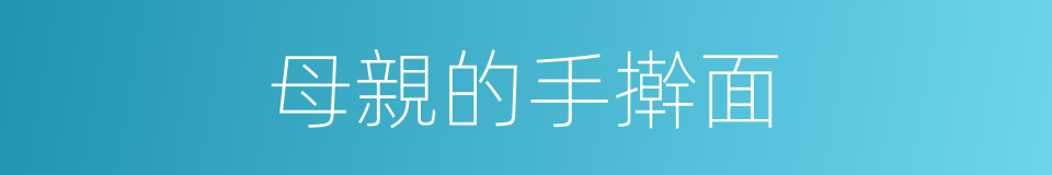 母親的手擀面的同義詞