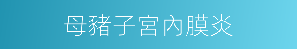 母豬子宮內膜炎的同義詞