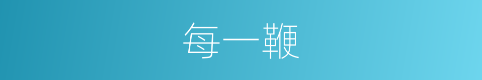 每一鞭的同义词