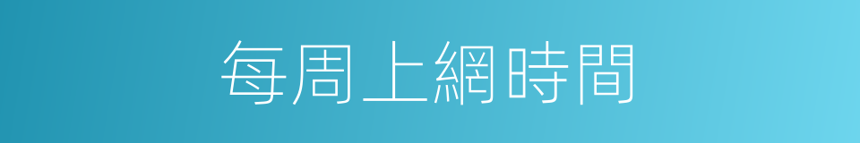 每周上網時間的同義詞