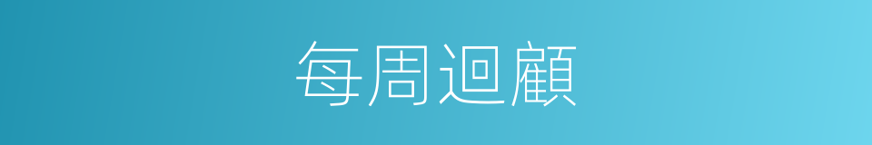 每周迴顧的同義詞