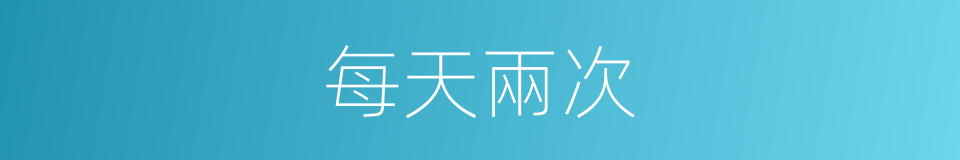 每天兩次的同義詞