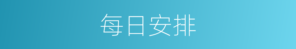 每日安排的同义词