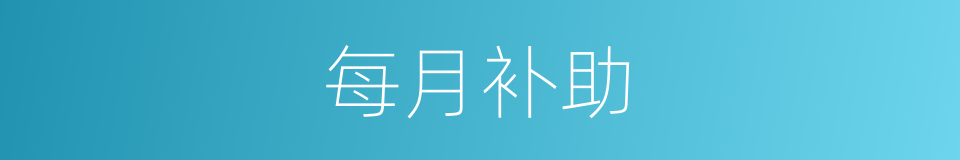 每月补助的同义词