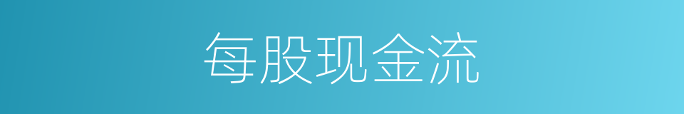 每股现金流的同义词