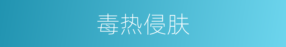 毒热侵肤的同义词