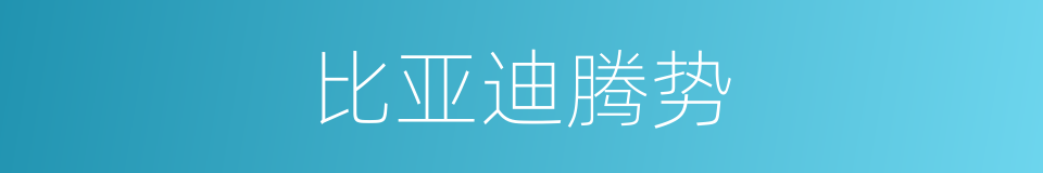 比亚迪腾势的同义词