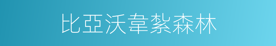 比亞沃韋紮森林的同義詞