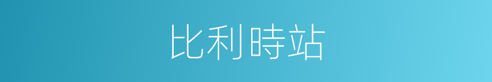比利時站的同義詞