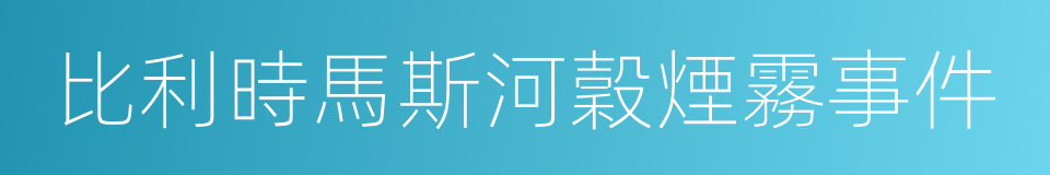 比利時馬斯河穀煙霧事件的同義詞