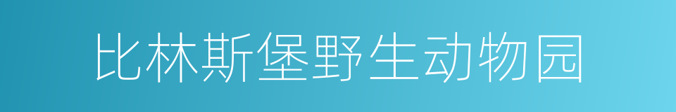 比林斯堡野生动物园的同义词