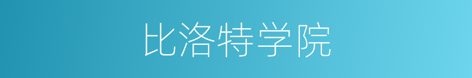 比洛特学院的同义词