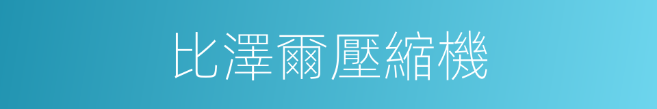 比澤爾壓縮機的同義詞