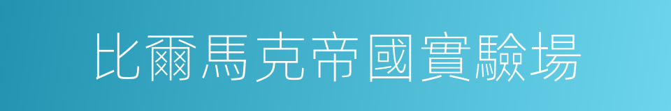 比爾馬克帝國實驗場的同義詞