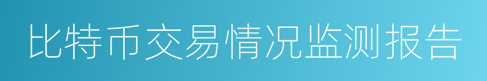 比特币交易情况监测报告的同义词