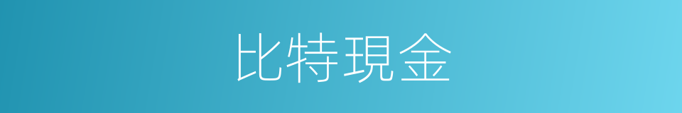比特現金的同義詞