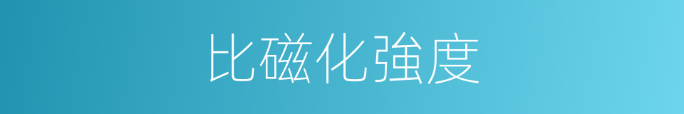 比磁化強度的同義詞