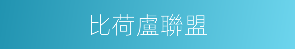 比荷盧聯盟的同義詞