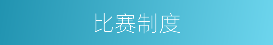 比赛制度的同义词